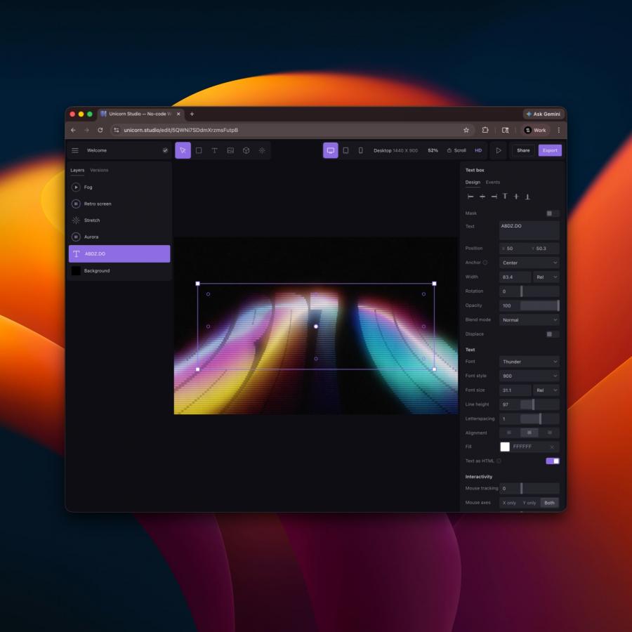 WebGL Design Tool Unicorn Studio Brings Shaders to All