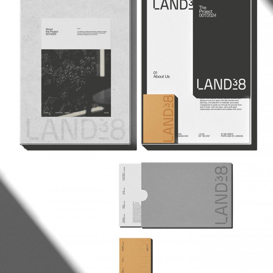LAND38 Brand Visual Identity for Interior Architecture