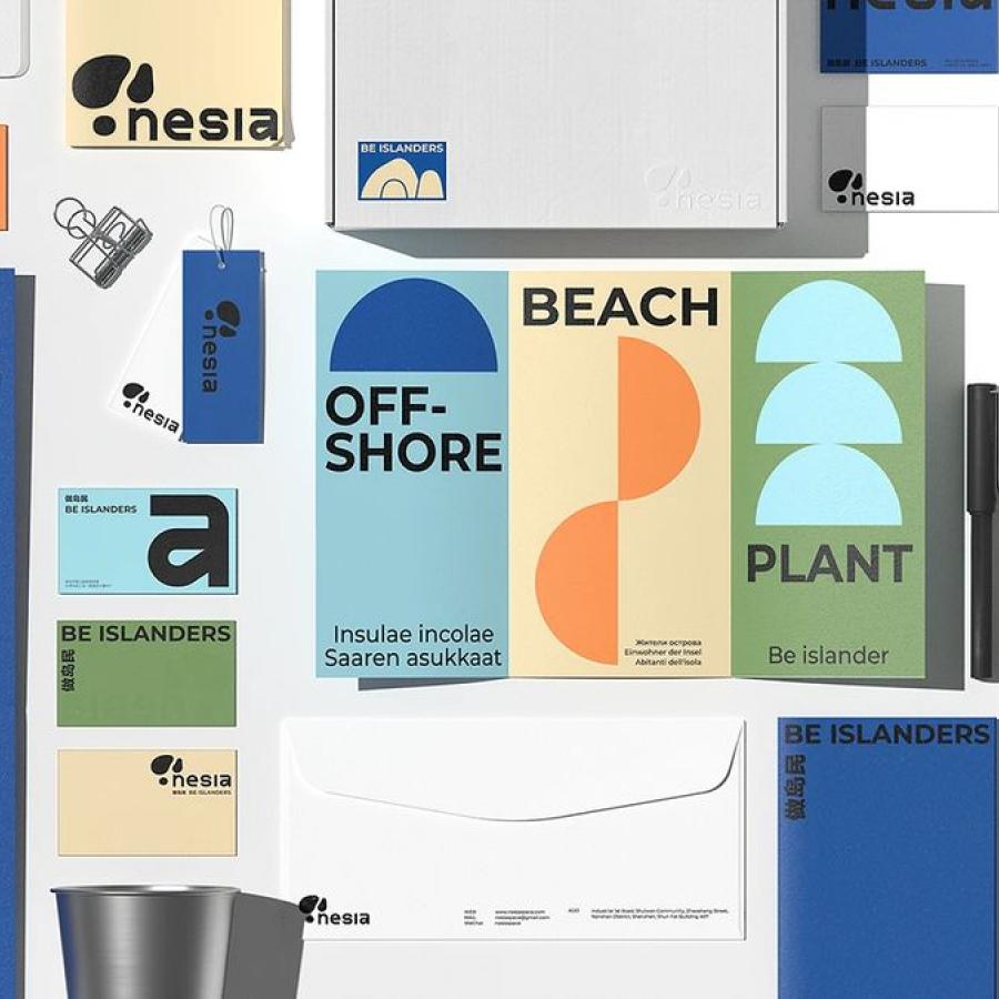 Minimalist Branding for nesia Visual Identity System