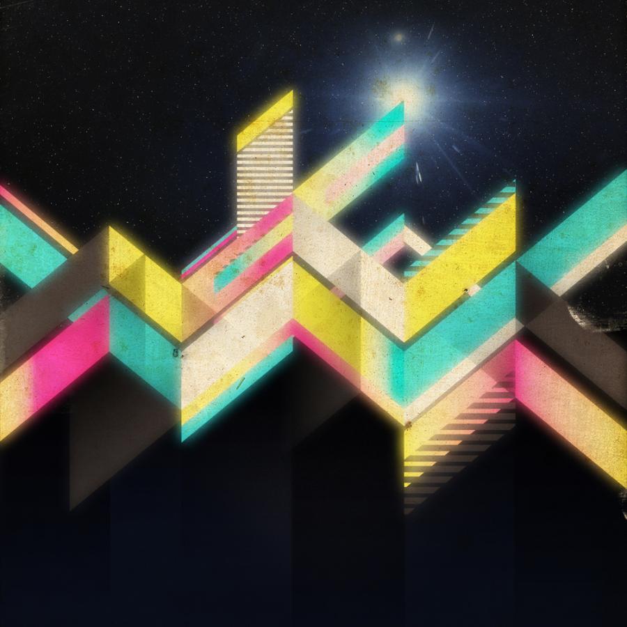 Retro Geometric Vectors in Space with Illustrator and Photoshop